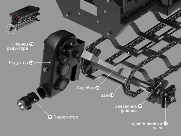 Купить Запчасти для бункера в сборе цена «Регион 45»